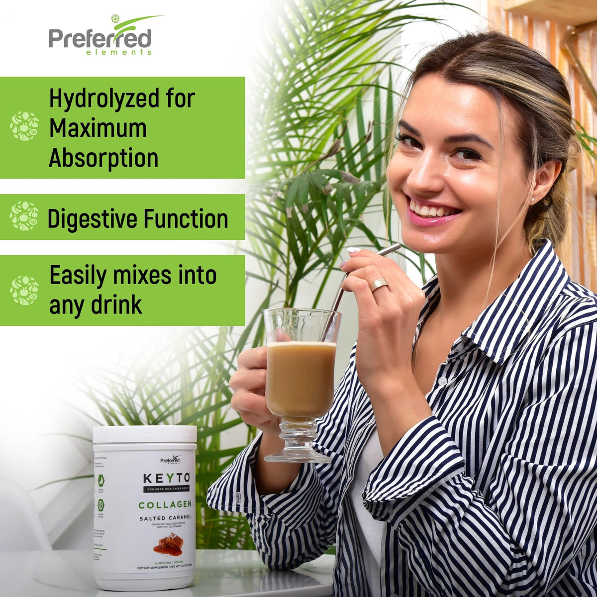 Preferred Elements KEYTO Keto Collagen Protein with MCT Oil Powder - image 4