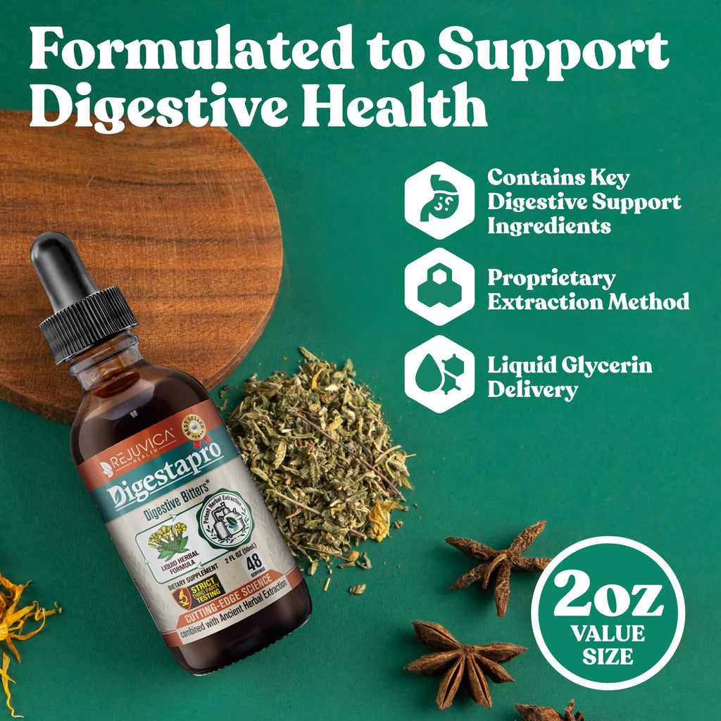 Rejuvica Health DigestaPro - Digestive Bitters for Fast-Acting