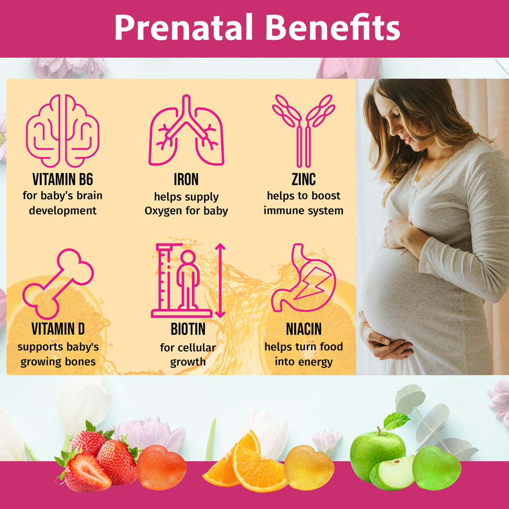 MonesAli Halal Prenatal Vitamins Gummies with Folic Acid & DHA - 90 Gummies - image 4