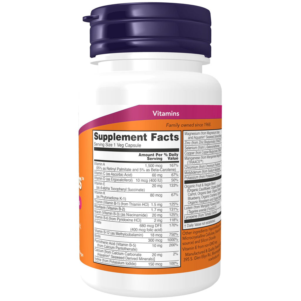 Now Supplements, Daily Vits™with Fruit & Veggie Blend, Lutein