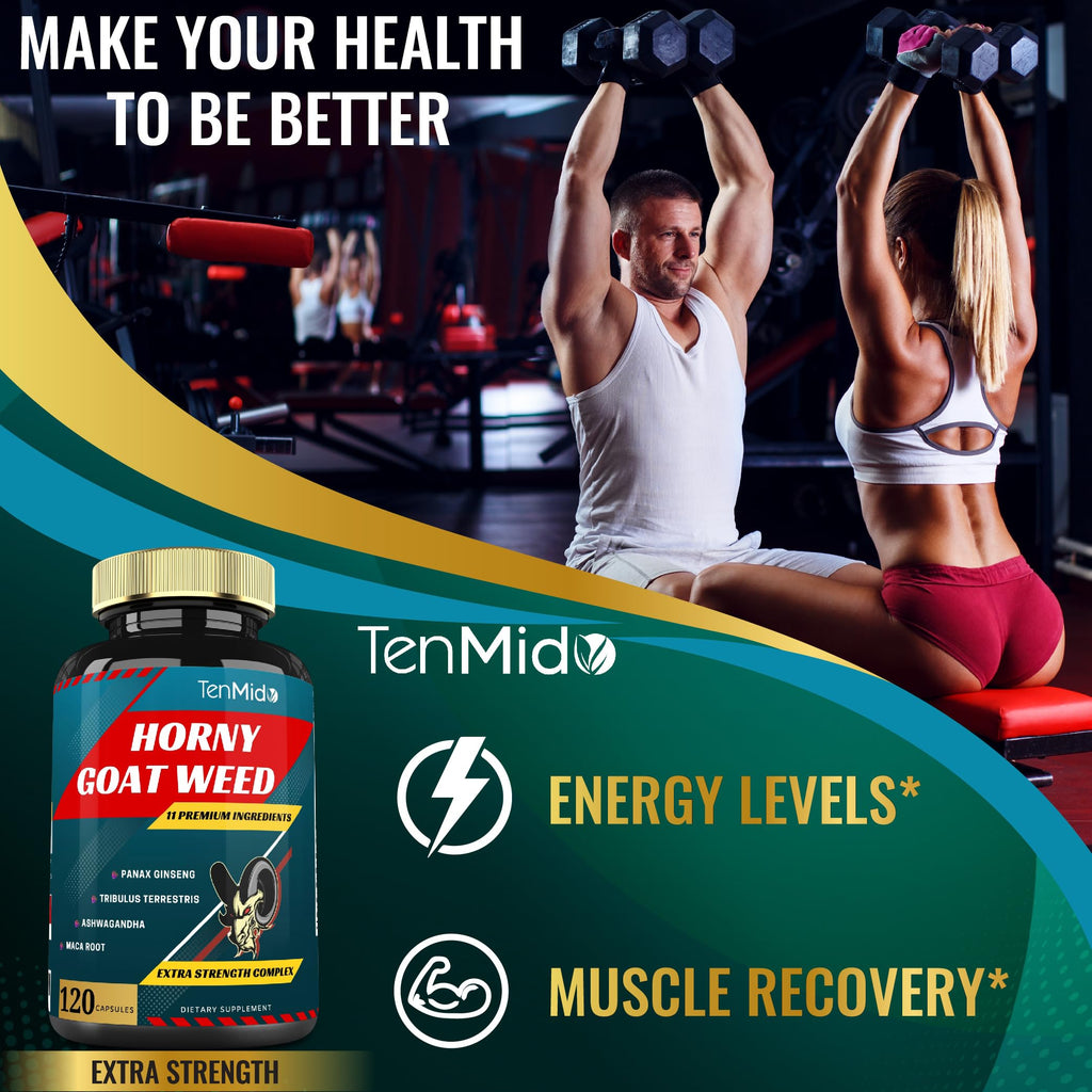 Tenmido Horny Goat Weed Extract with Ginseng & Herbs - 120 Capsules - image 6