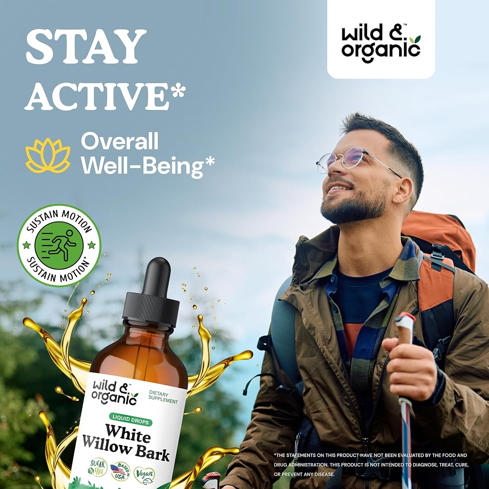 Wild & Organic White Willow Bark Tincture Leg Support - 4 oz - image 2