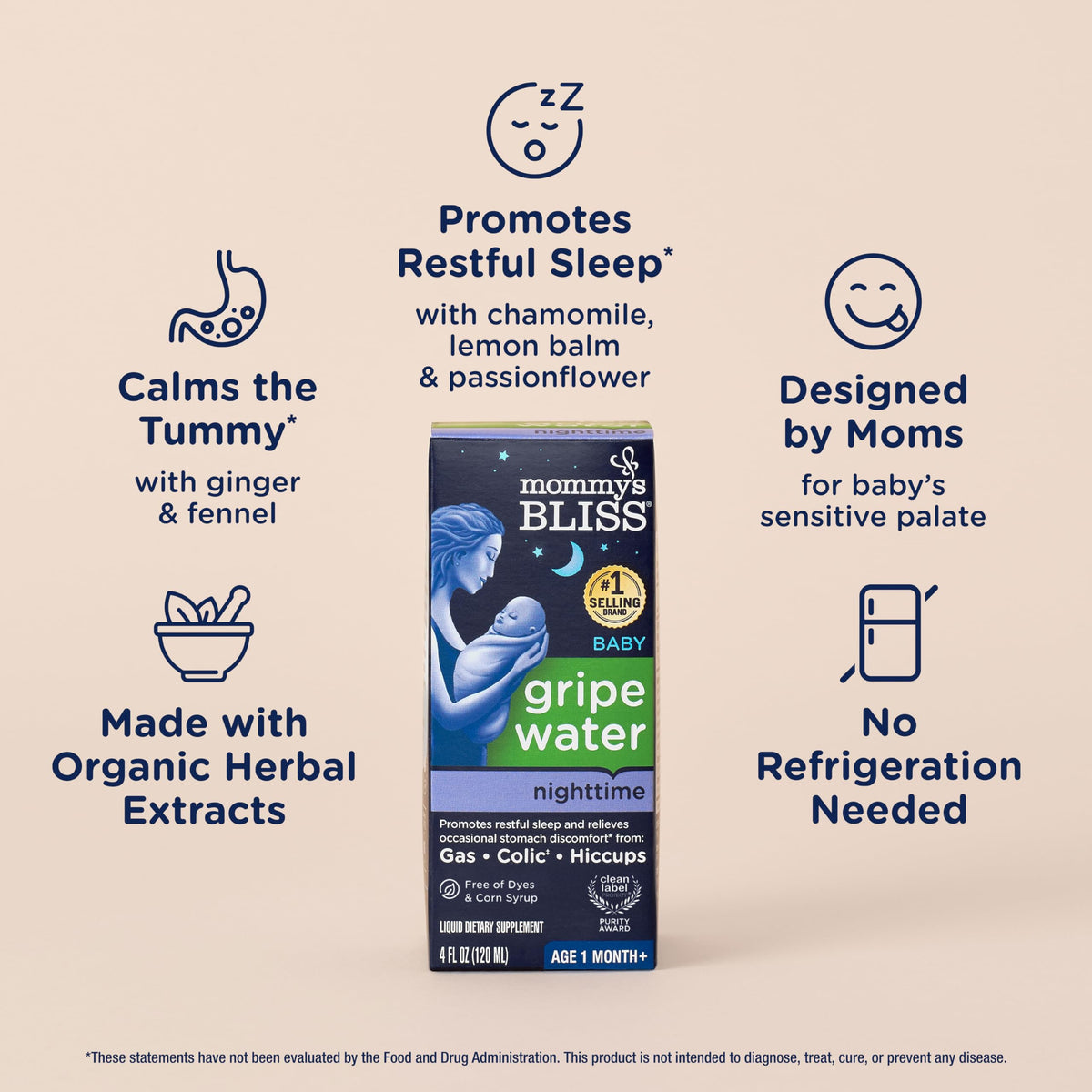 Mommy's Bliss Night Time Gripe Water for Baby - 4 Fl Oz - image 3