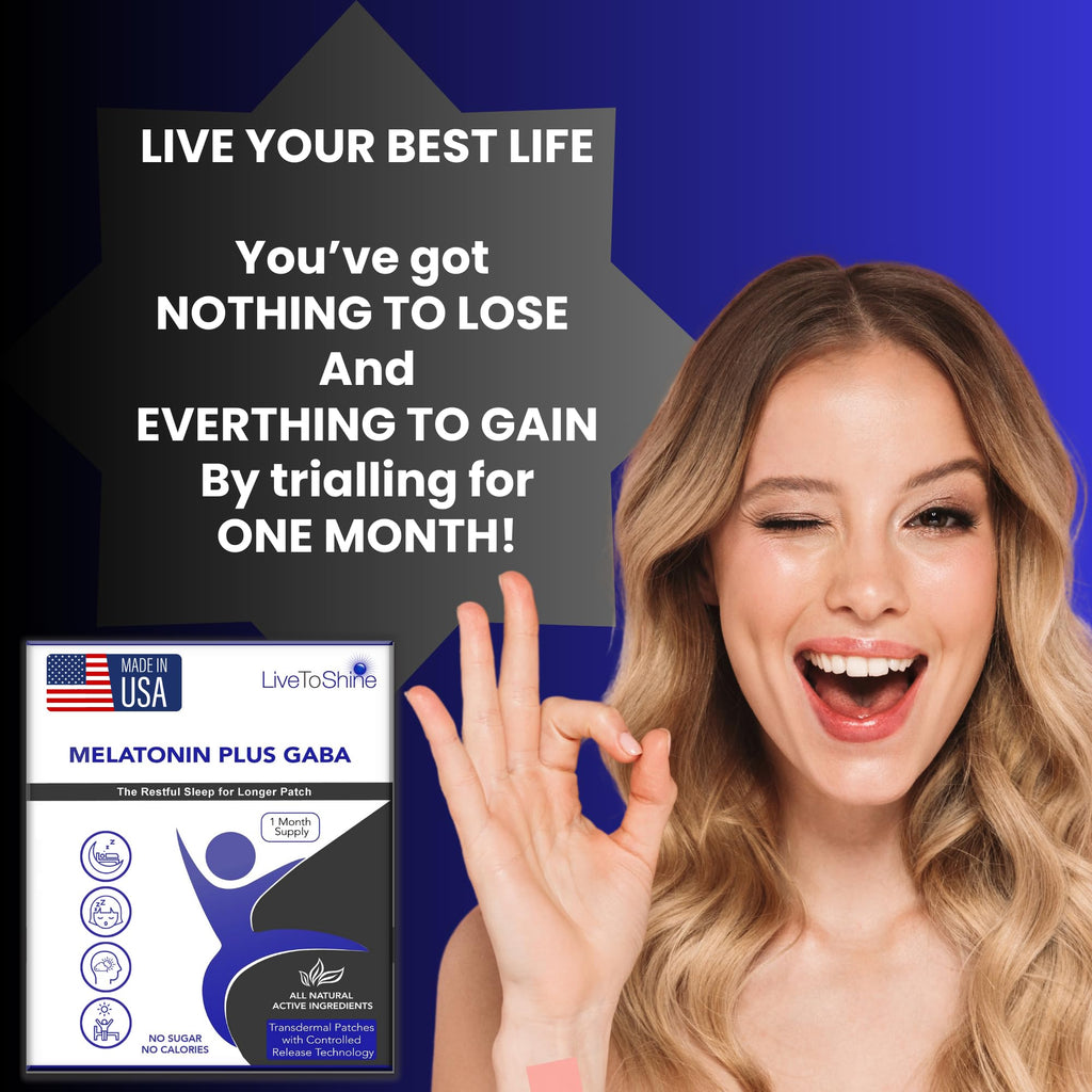 Live To Shine Melatonin Sleep Patches with GABA - 30 Patches - image 6