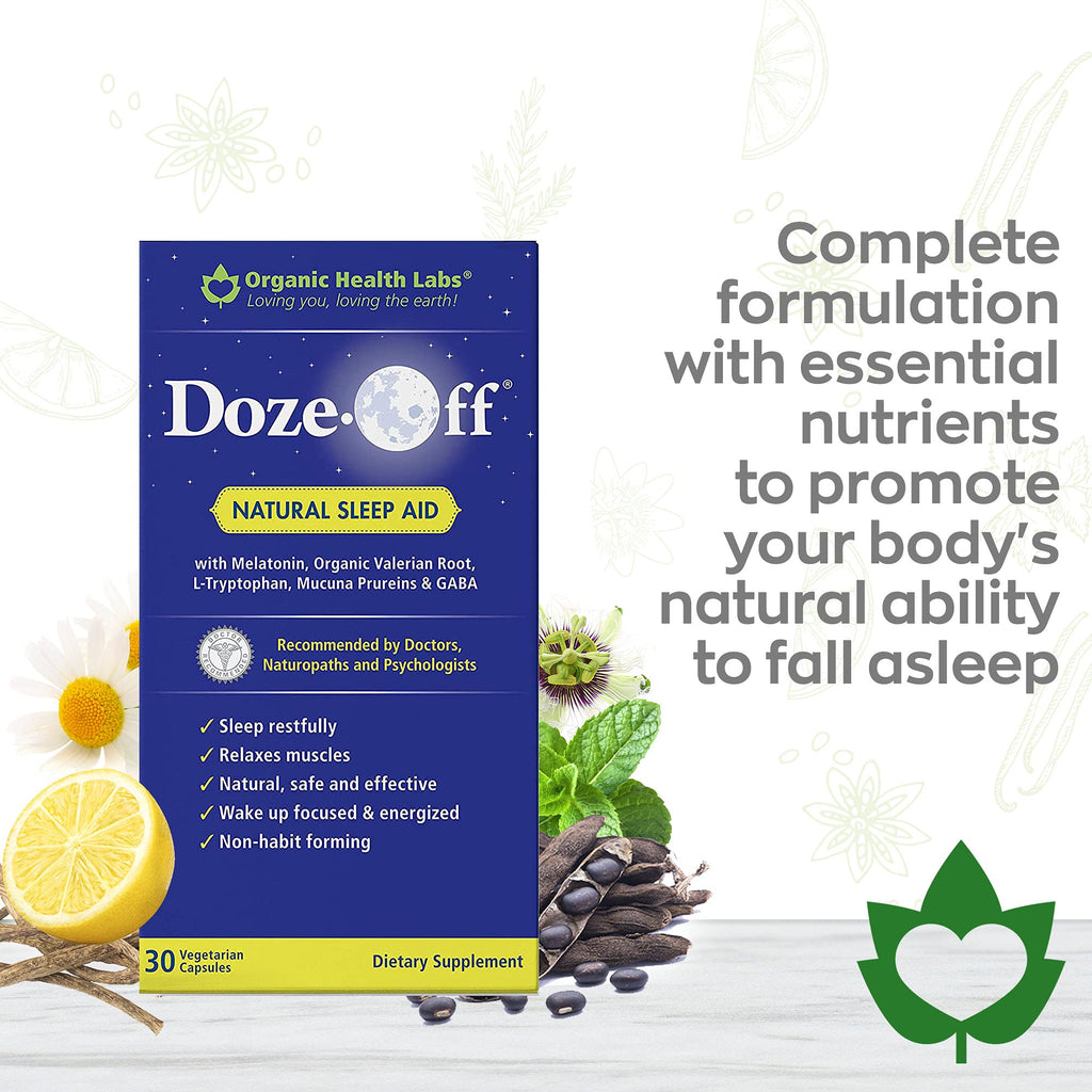 Organic Health Labs Doze-Off Premium Sleep Aid - 60 Capsules - image 6
