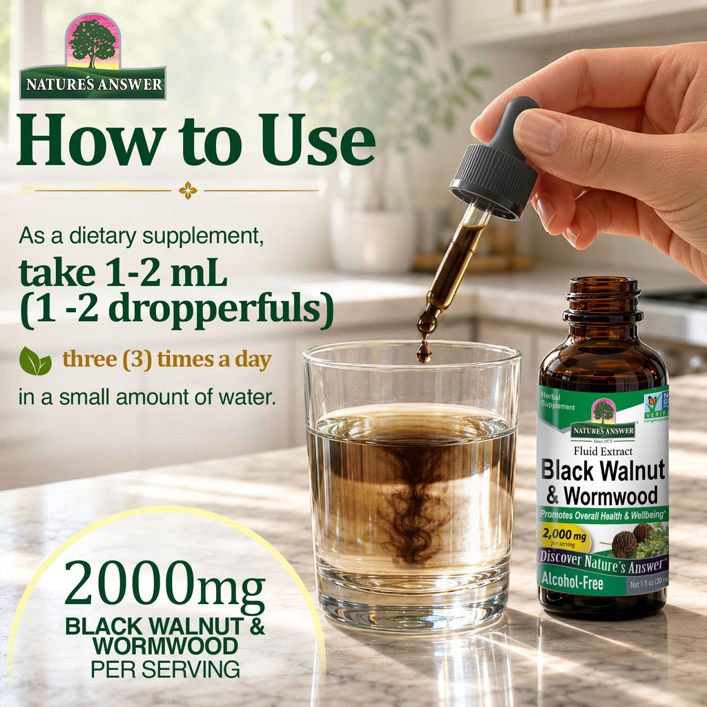 Nature's Answer Black Walnut & Wormwood Complex - 1 Fl Oz - image 6