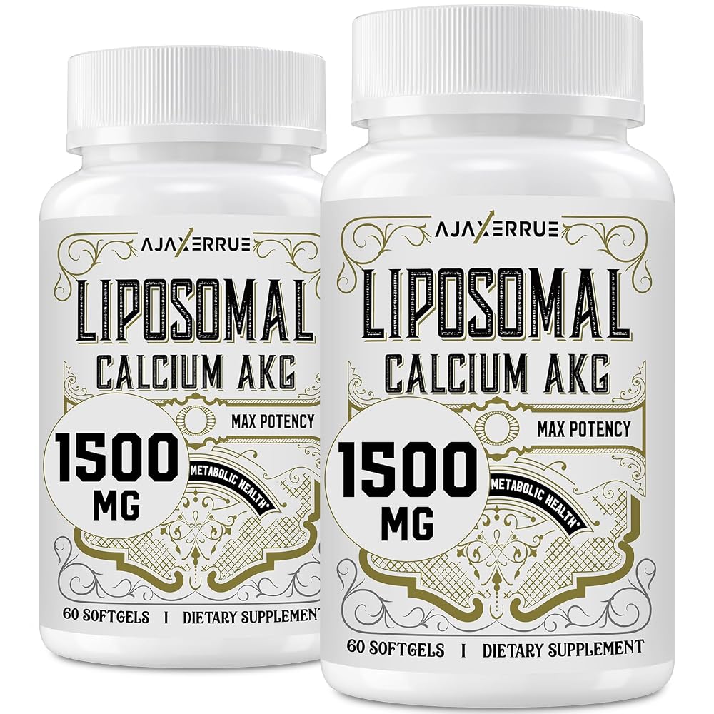 AJAXERRUE Liposomal Calcium AKG Supplement, Ca AKG for Longevity