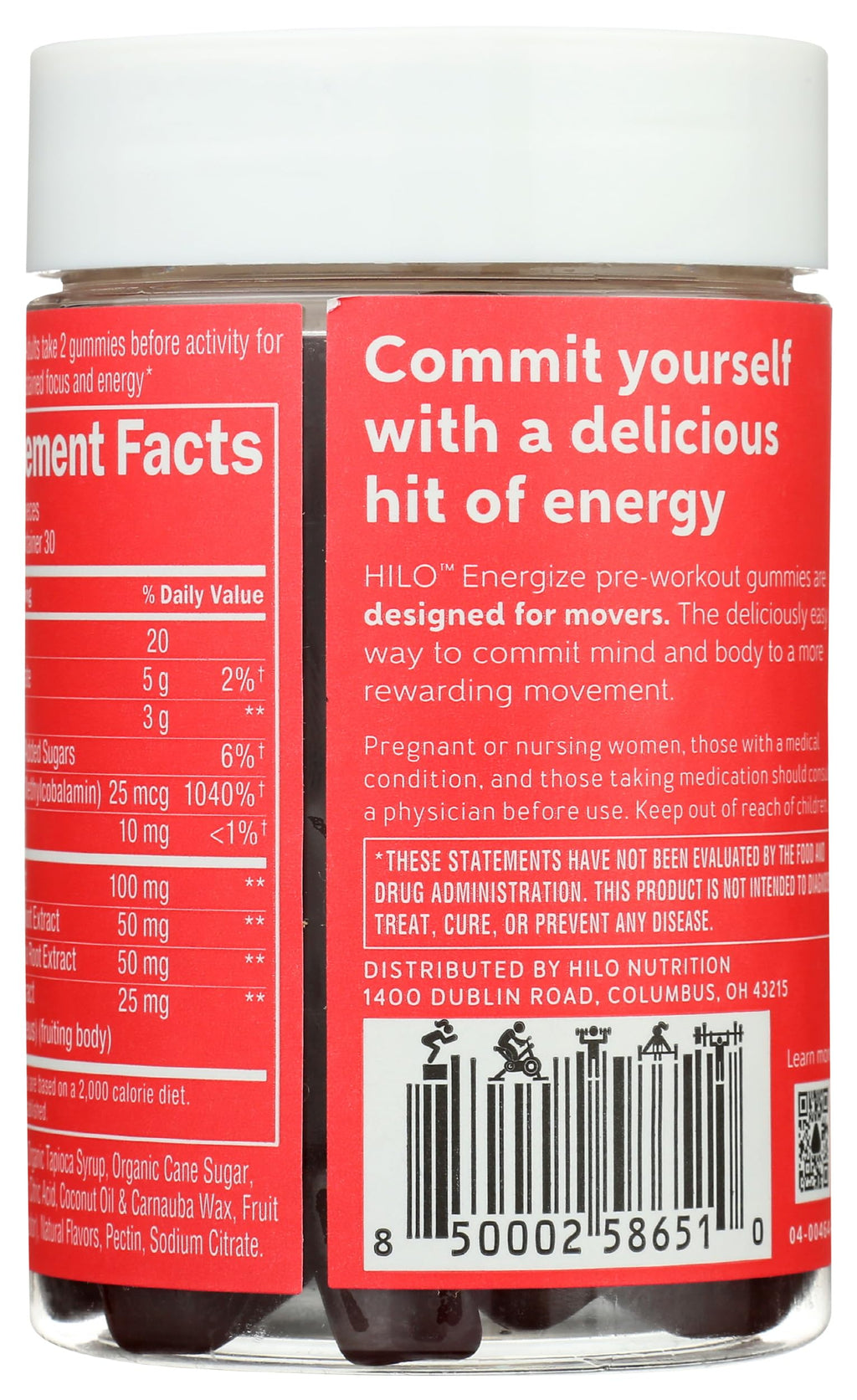 Hilo Nutrition Pre Workout Energize Gummies - 60 Count - image 4