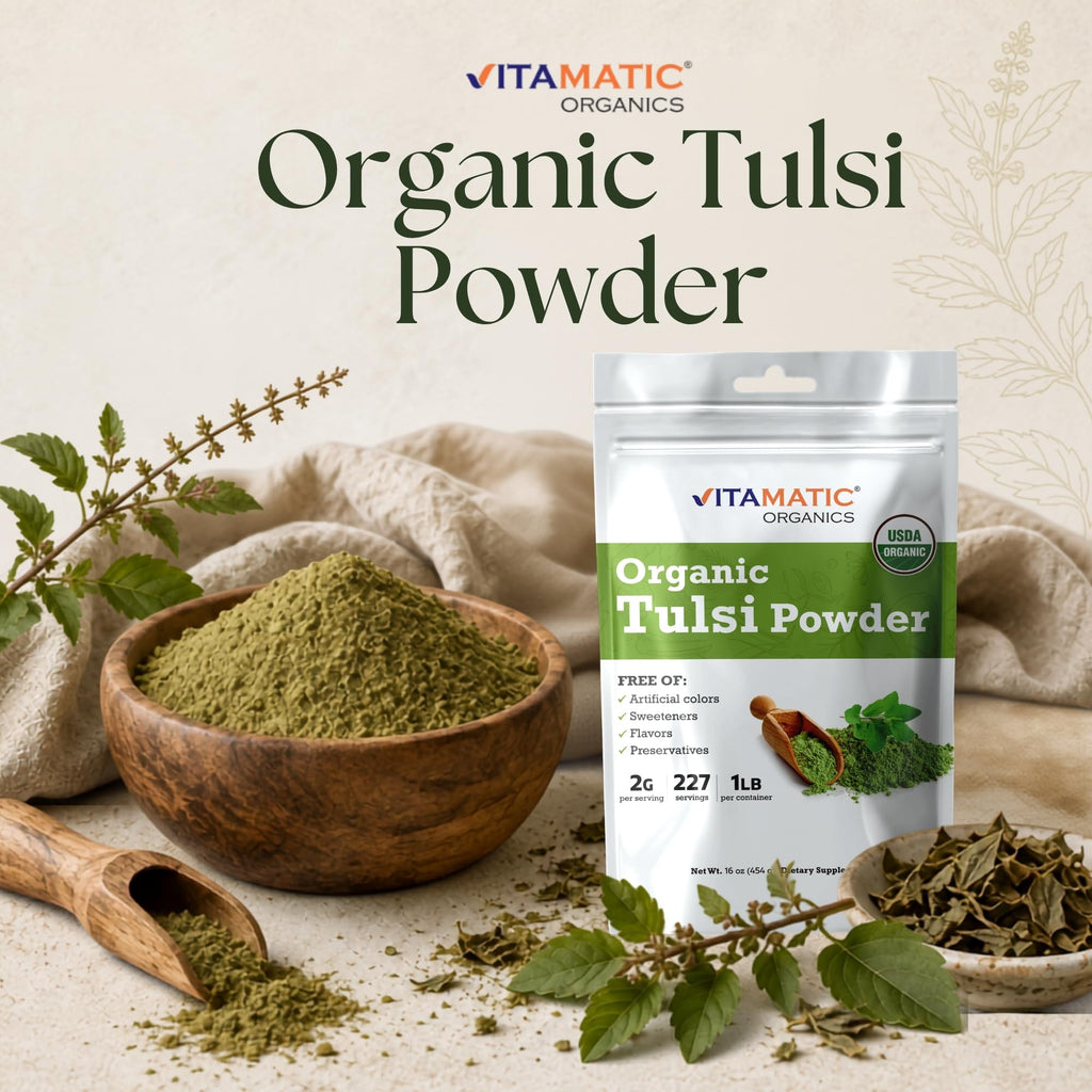 Vitamatic Certified USDA Organic Tulsi Powder - 16 Ounces - image 3