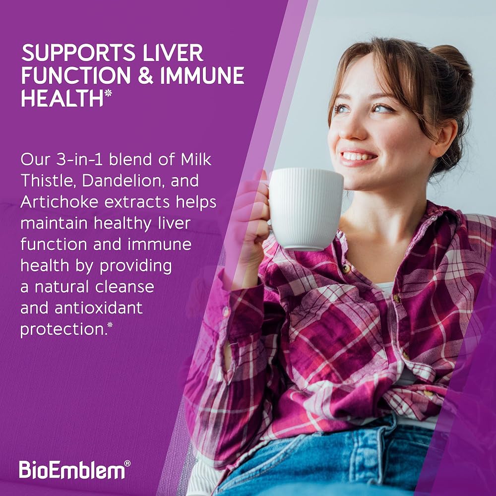BioEmblem USDA Organic Liver Cleanse Milk Thistle - 60 Capsules - image 4