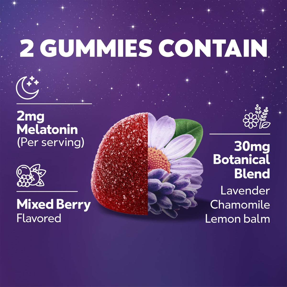 ZzzQuil Pure Zzzs Melatonin 2mg Gummies Sleep Aid - 72 Gummies - image 4