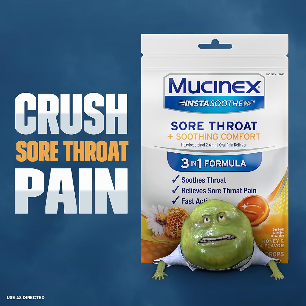 Mucinex InstaSoothe Sore Throat Honey & Echinacea Drops - 40 Count - image 9