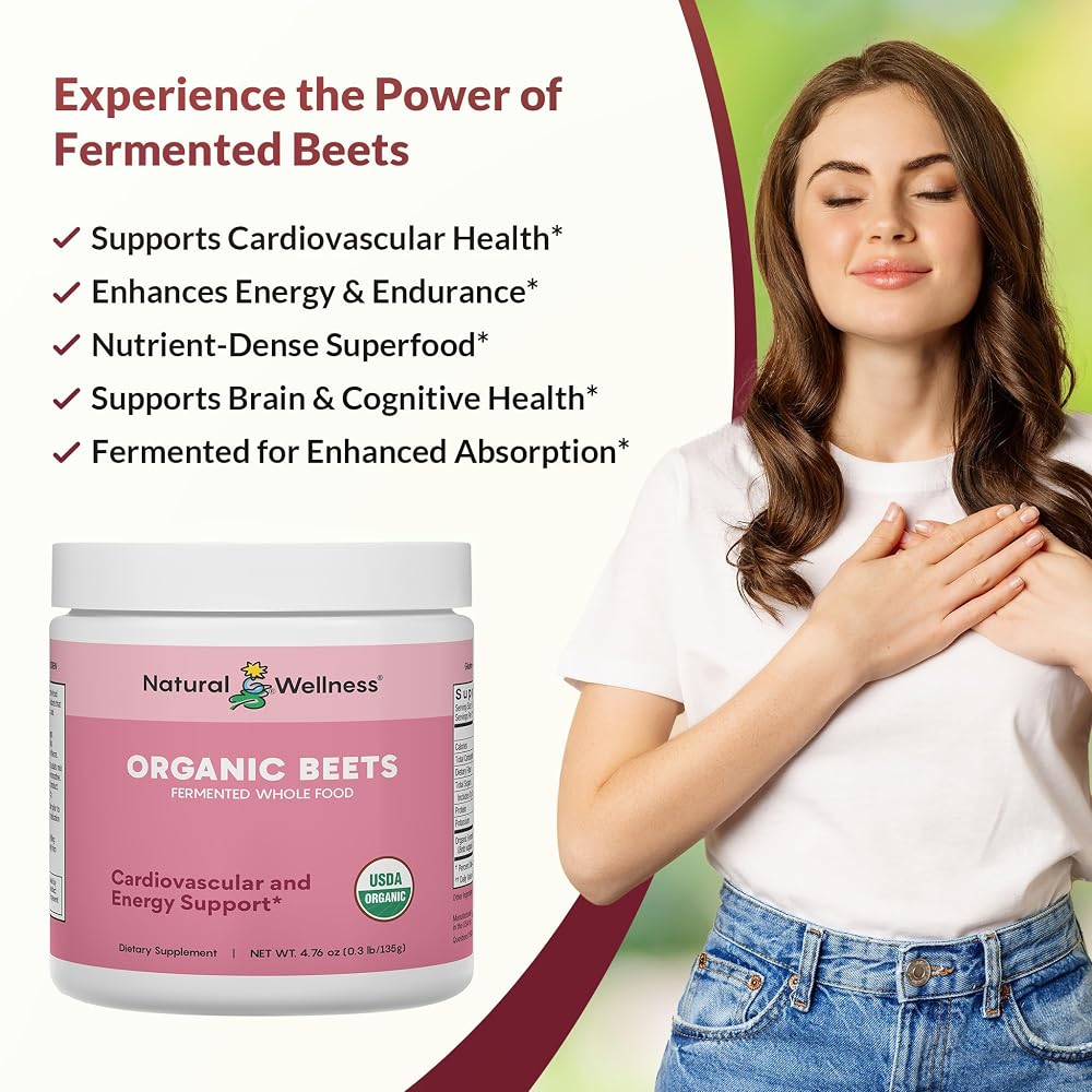 Natural Wellness Fermented Organic Beets Powder for Energy - 30 Servings - image 3