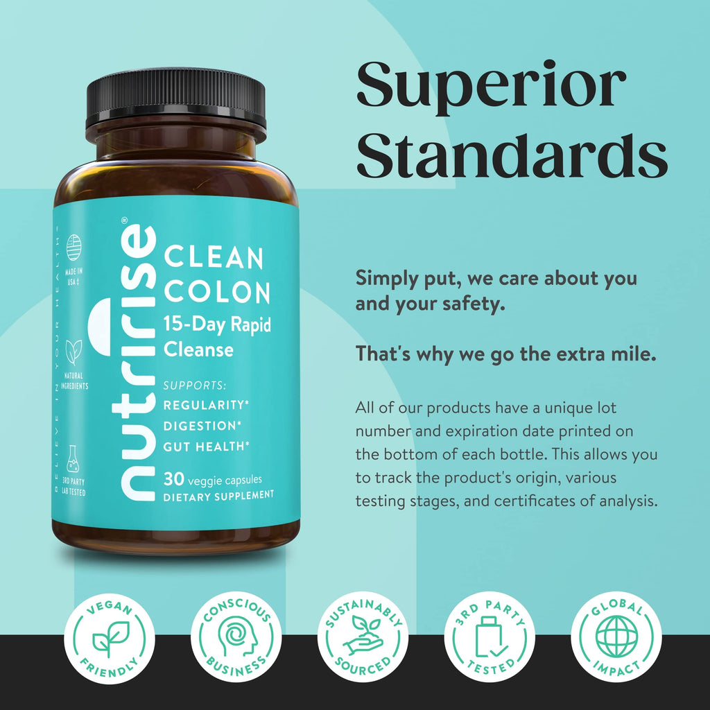 NutriRise 15 Day Quick Colon Cleanse Digestive Support - 30 Capsules - image 9