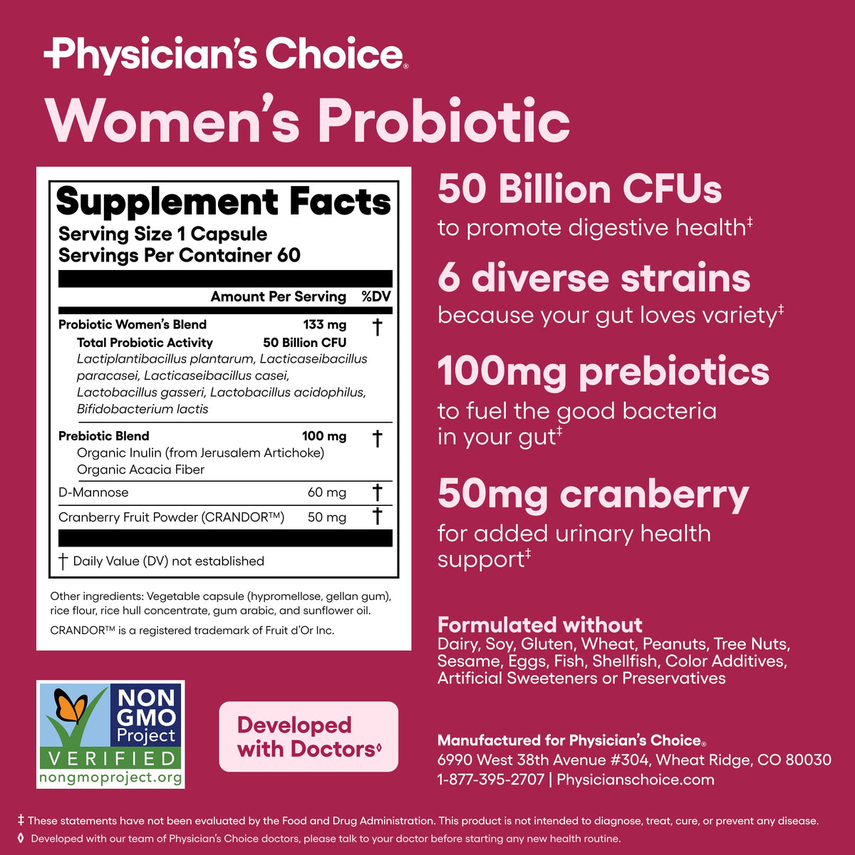 Physician's Choice Probiotics for Women 50 Billion CFU - 60 Capsules - image 7