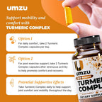 UMZU Turmeric Curcumin Supplement Joint Support - 30 Day Supply - image 6