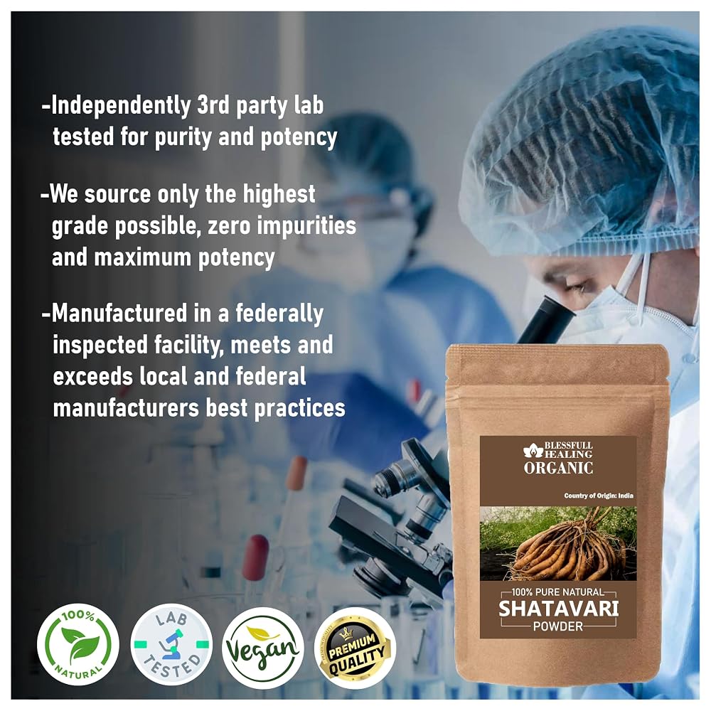 Blessfull Healing Organic Shatavari Powder 100% Pure Natural 200 Gram