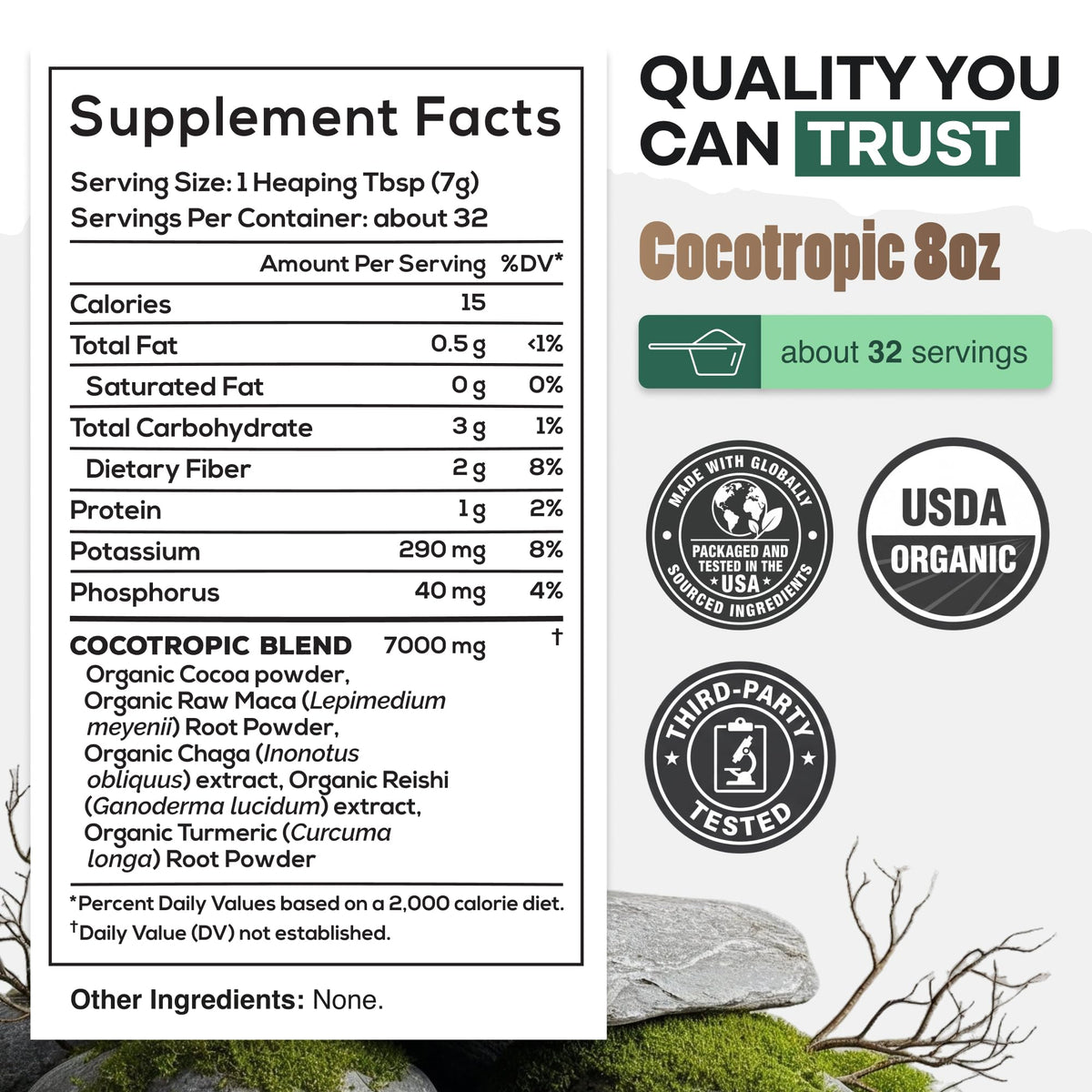 Wild Foods Organic Cocotropic Superfood Mushroom Hot Chocolate Mix