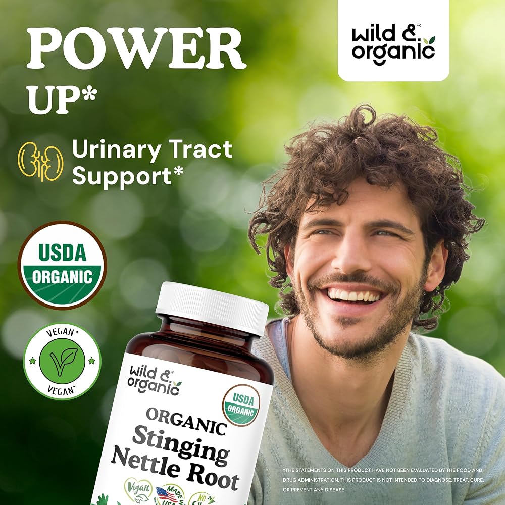 Wild & Organic Stinging Nettle Root Capsules Urinary Support - 90 Count - image 2