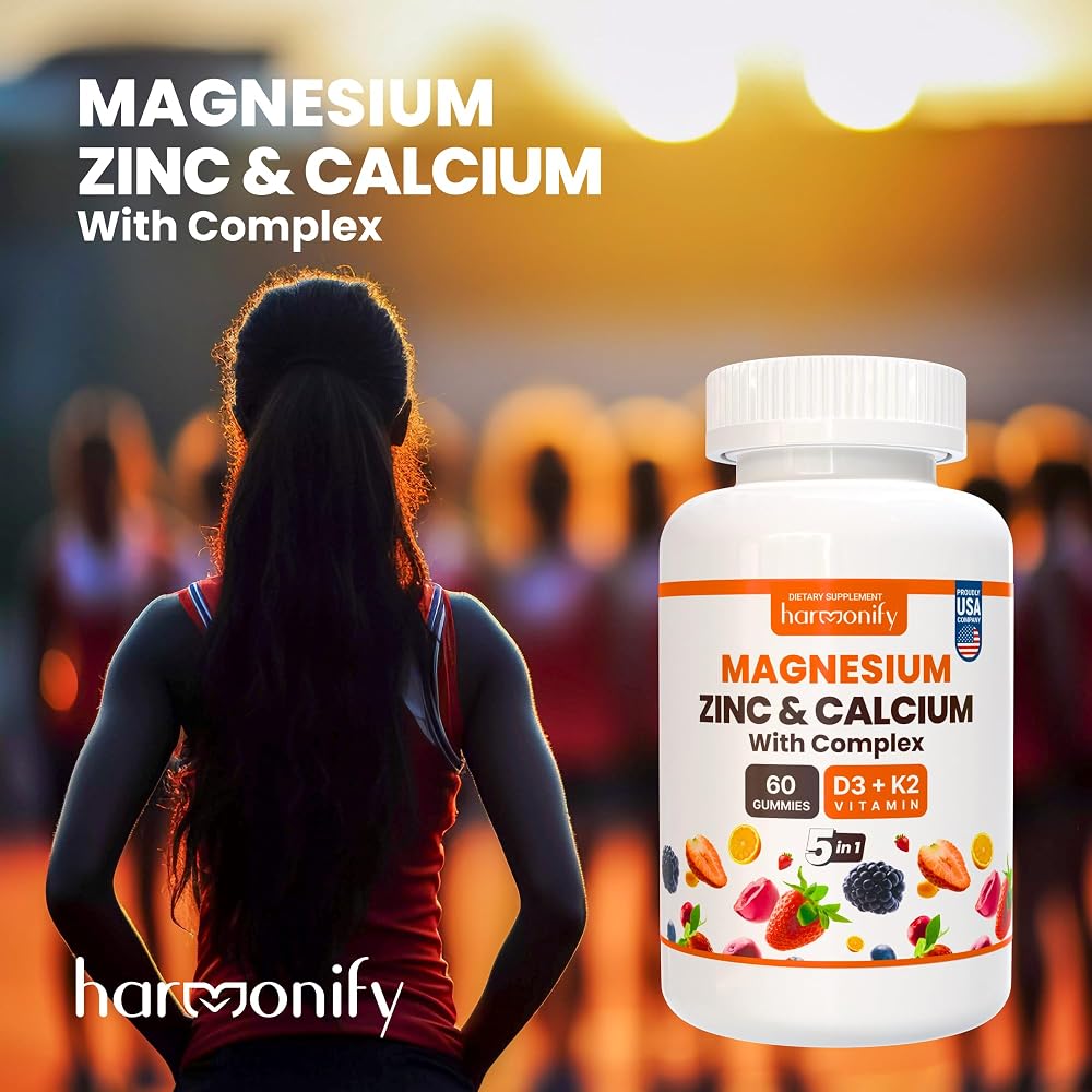 HARMONIFY Magnesium Calcium Zinc with Vitamin D3 & K2 Gummies - 60 Count - image 4