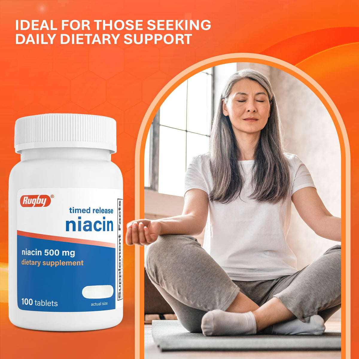Rugby Niacin 500mg Timed-Release - 100 Tablets - image 6