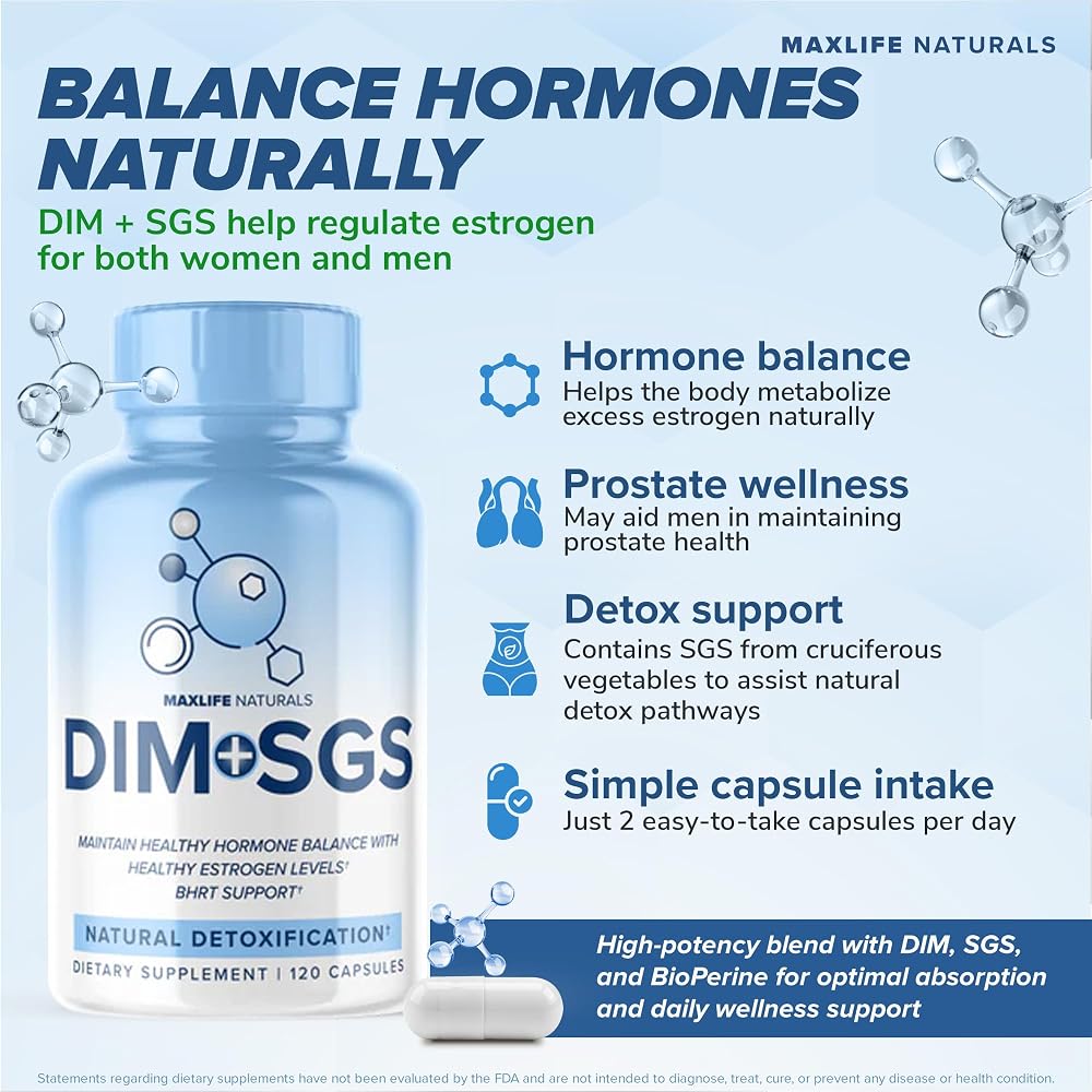 MaxLife Naturals DIM SGS Hormone Balance Support - 120 Capsules - image 2