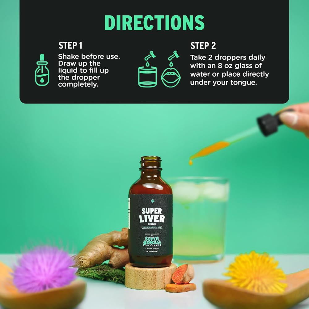 SuperBonsai Super Liver Support with Milk Thistle - All Natural Liver