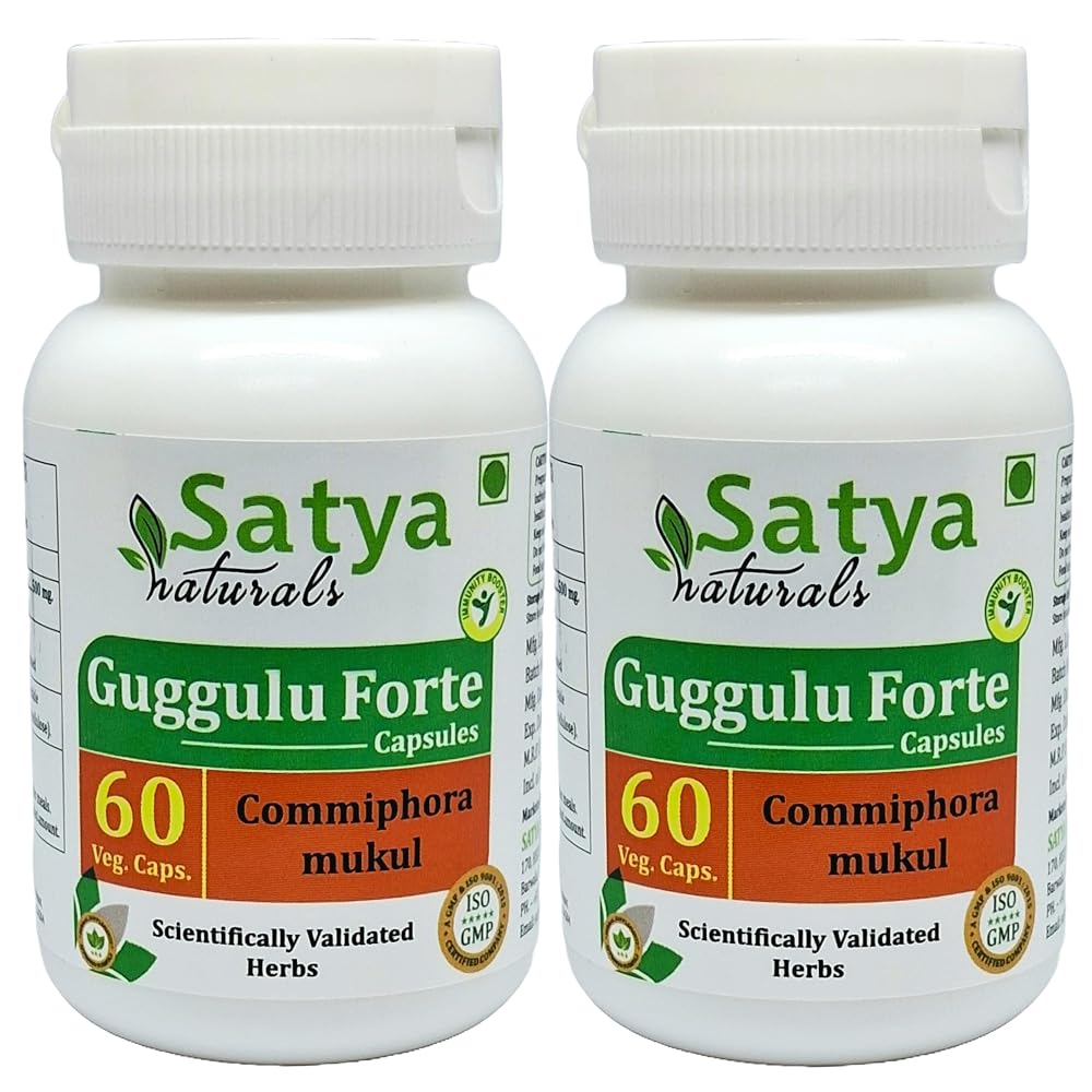 Satya Naturals Guggulu Forte 500 mg Ayurvedic Herbal - 120 Vegetarian Capsules