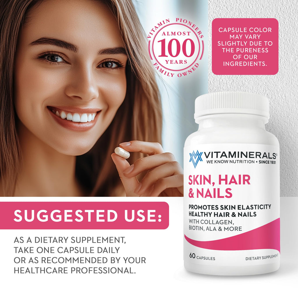 Vitaminerals 217 Hair, Skin & Nails - 60 Capsules - image 6