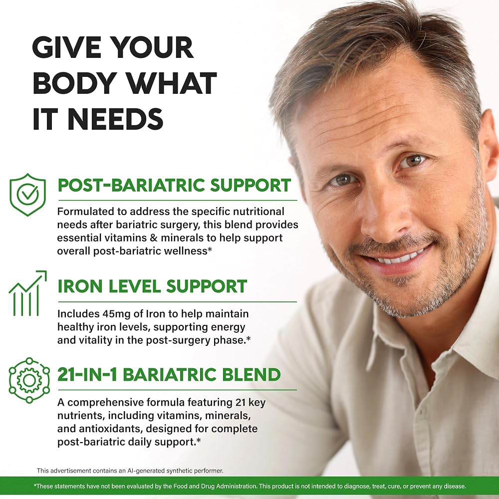 NUTRAHARMONY Bariatric Multivitamin with Iron 45mg - 180 Capsules - image 2