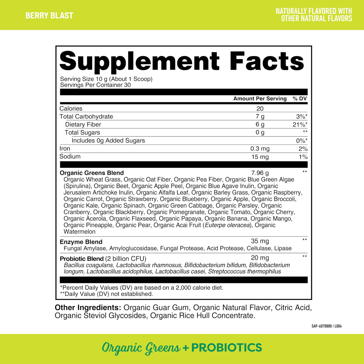 Healthy Delights Organic Greens + Probiotics Powder - 30 Servings - image 2