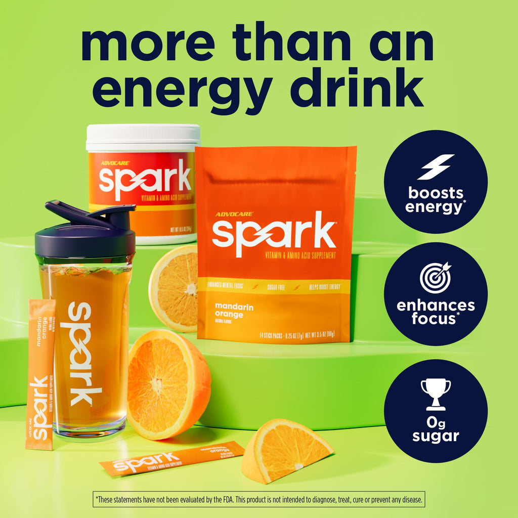 AdvoCare Spark Energy & Focus Drink Mix Mandarin Orange - 42 Servings - image 3