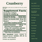 Nature's Bounty Cranberry 4200 mg with Vitamin C - 120 Softgels - image 4