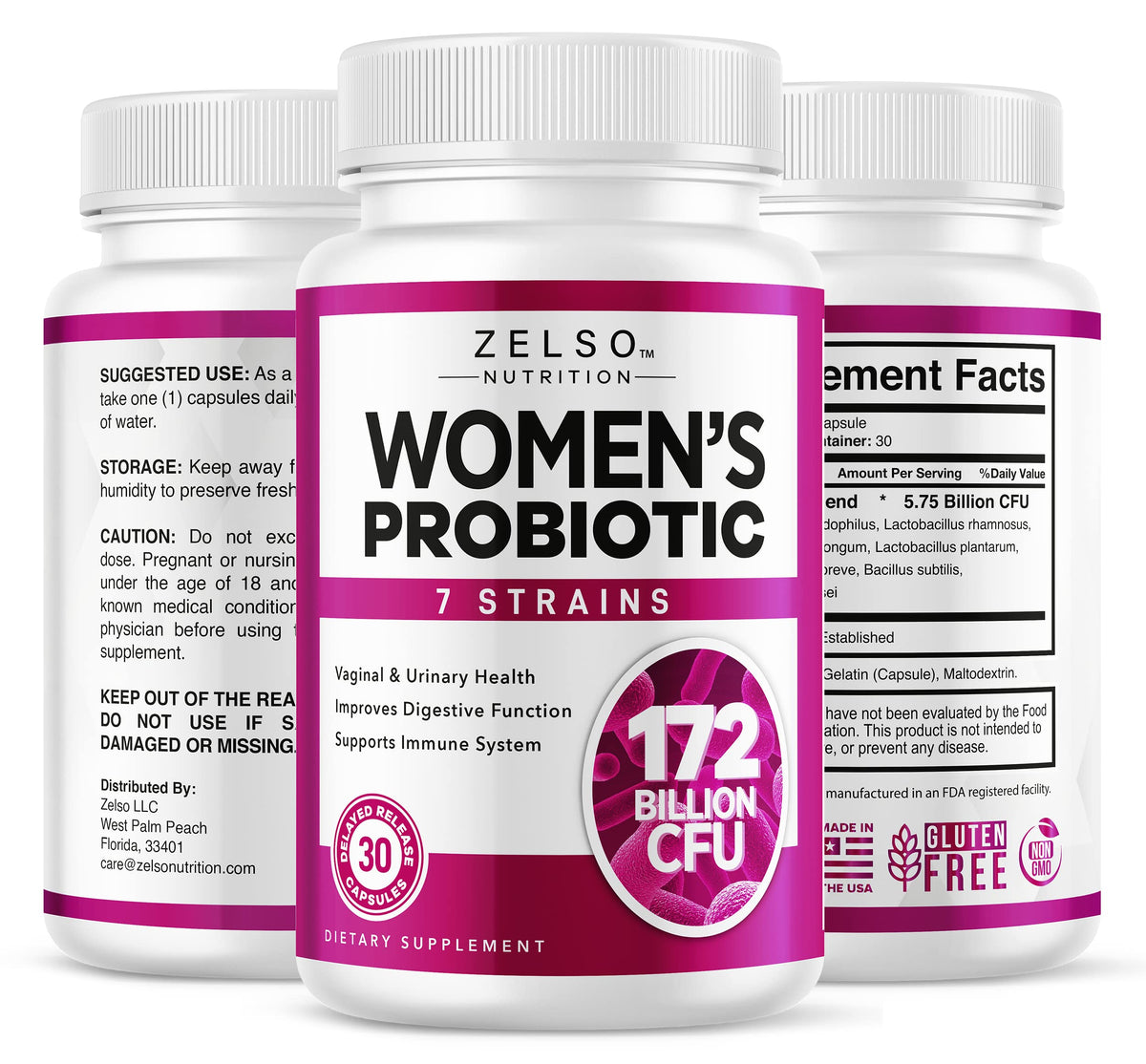 ZELSO Women's Probiotic 175 Billion CFU - 60 Capsules - image 2