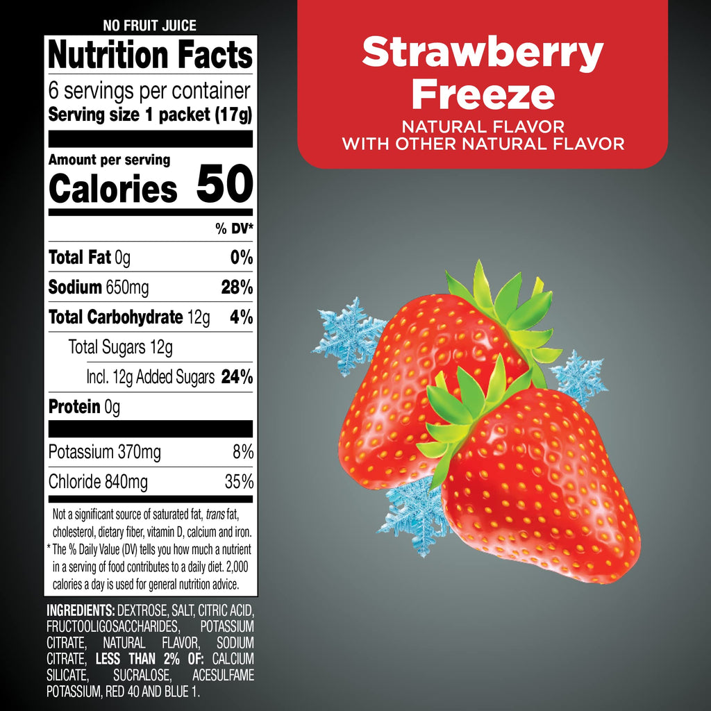 Amazon Basic Care Electrolyte Powder Strawberry Freeze - 6 Packets - image 5