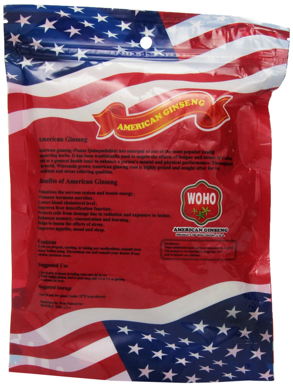 WOHO American Ginseng Large Prong Fiber - 8 oz - image 2
