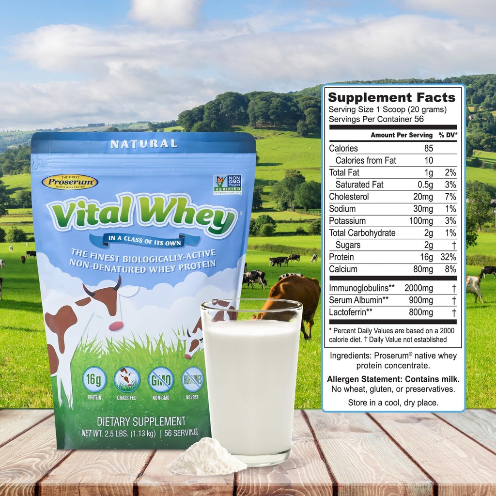 Well Wisdom Proteins Vital Whey Grass-Fed Whey Protein Powder