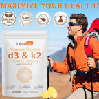 MXCZBSM Vitamin D3 K2 Supplement Softgel