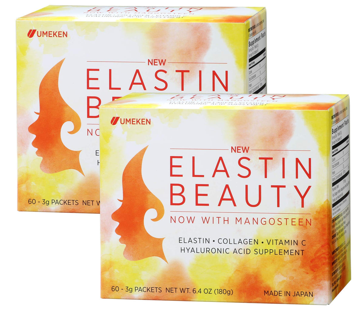 Umeken Elastin Beauty Powder with Collagen Peptides - 120 Packets