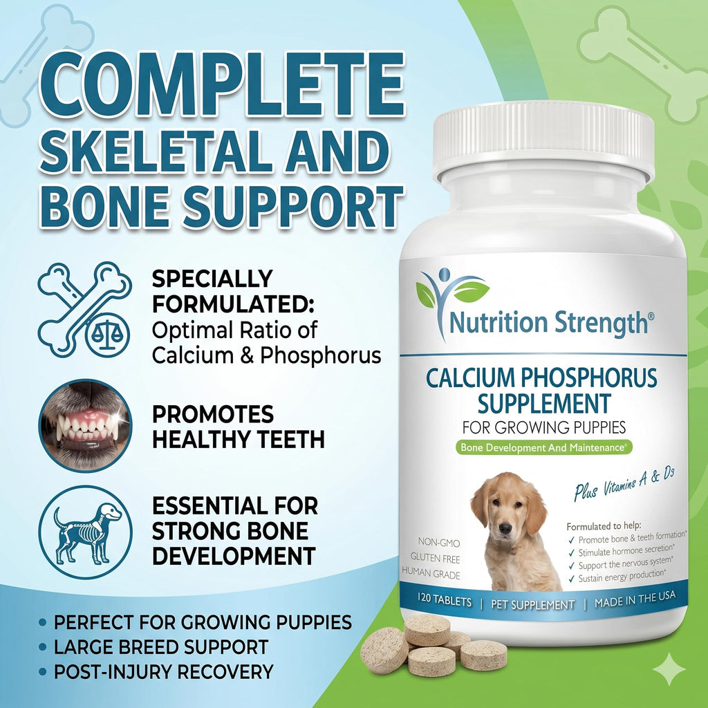 Nutrition Strength Calcium Phosphorus for Dogs - 120 Tablets - image 3
