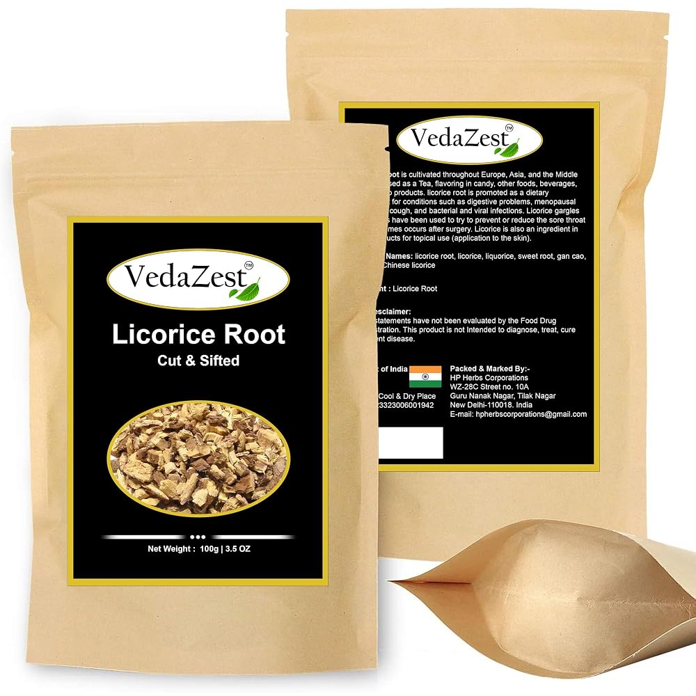 VedaZest Natural Licorice Root Tea, Non-GMO - 100g