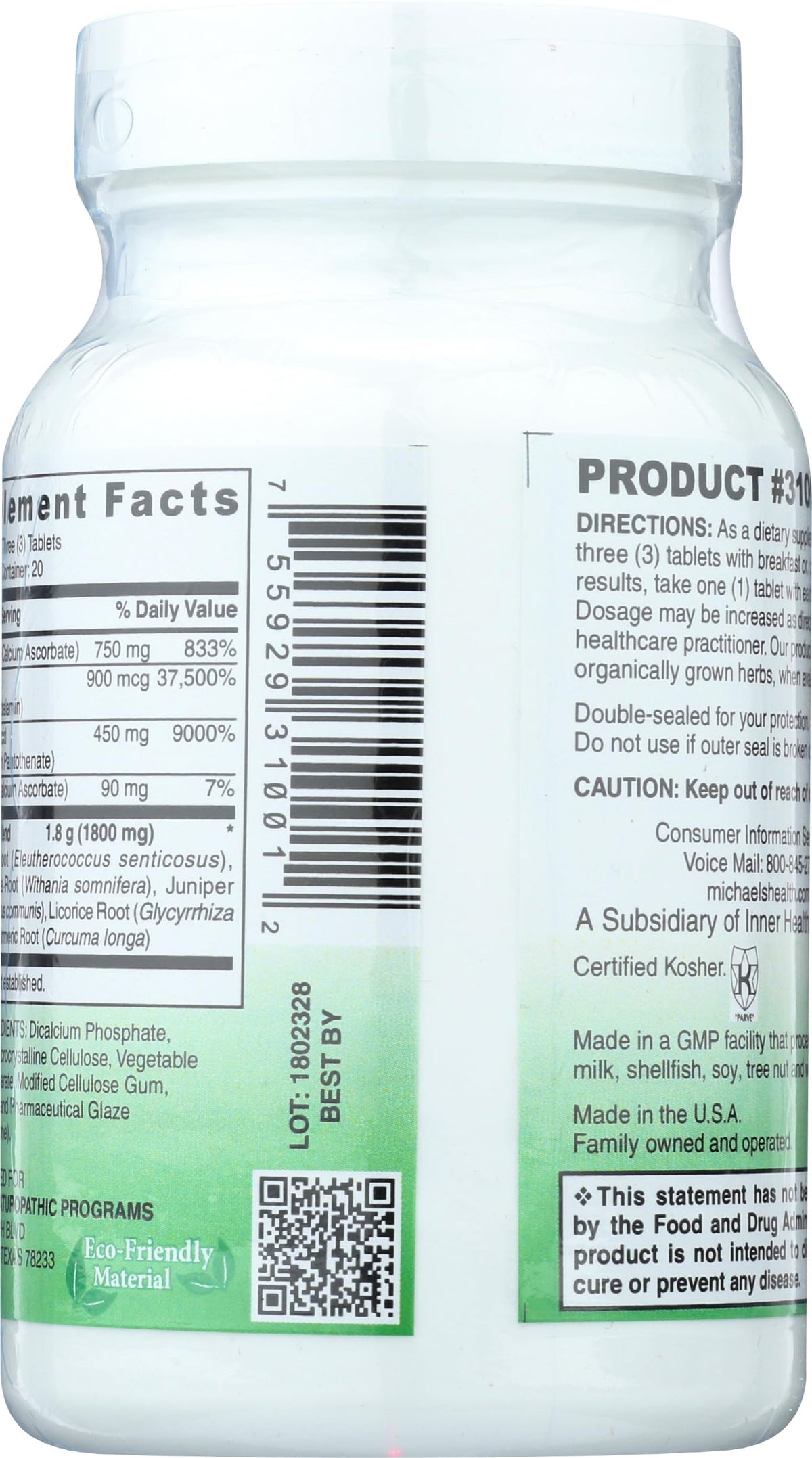 Michael's Naturopathic Progams Adrenal Factors Stress Support