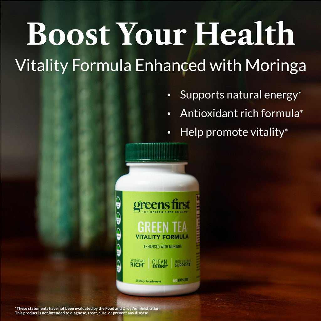 Greens First Green Tea Vitality Formula with Moringa - 60 Capsules - image 3