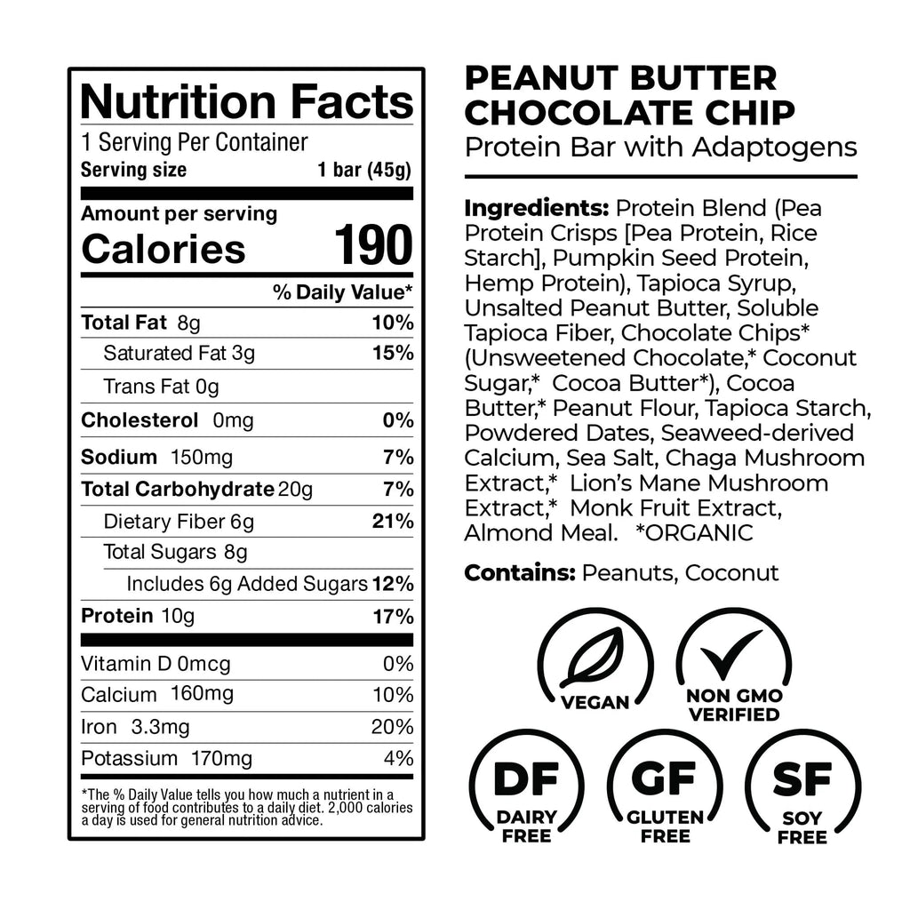 Laird Superfood Functional Protein Bars with Adaptogens