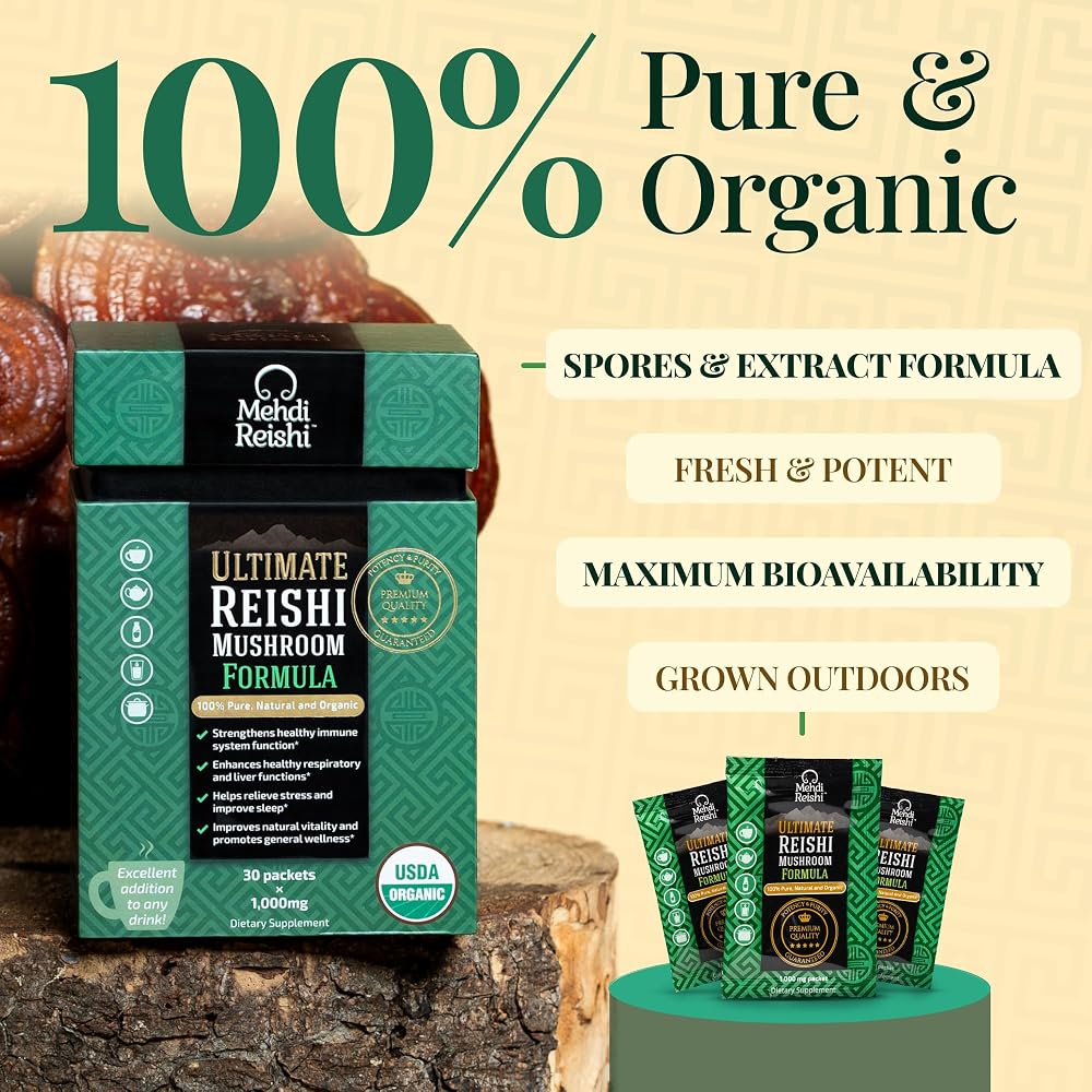 Mehdi Reishi Ultimate Reishi Mushroom Formula - 30 Servings - 100% - image 9