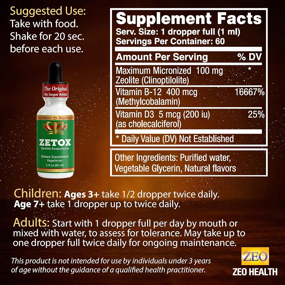 Zeo Health Zetox Zeolite Detox Liquid for Kids & Adults - 60 Servings - image 6