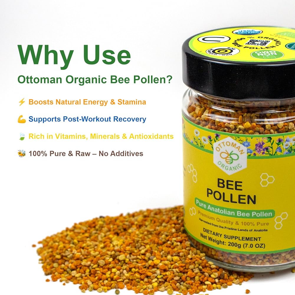 ottoman organic Bee Pollen Granules Immune Support - 200g - image 3