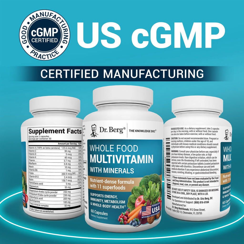 Dr. Berg Nutritionals Whole Food Multivitamin - 60 Capsules - image 5