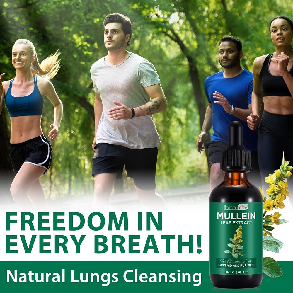 MXCZBSM Mullein Leaf Extract Drops for Lungs - 2 Pack - image 9