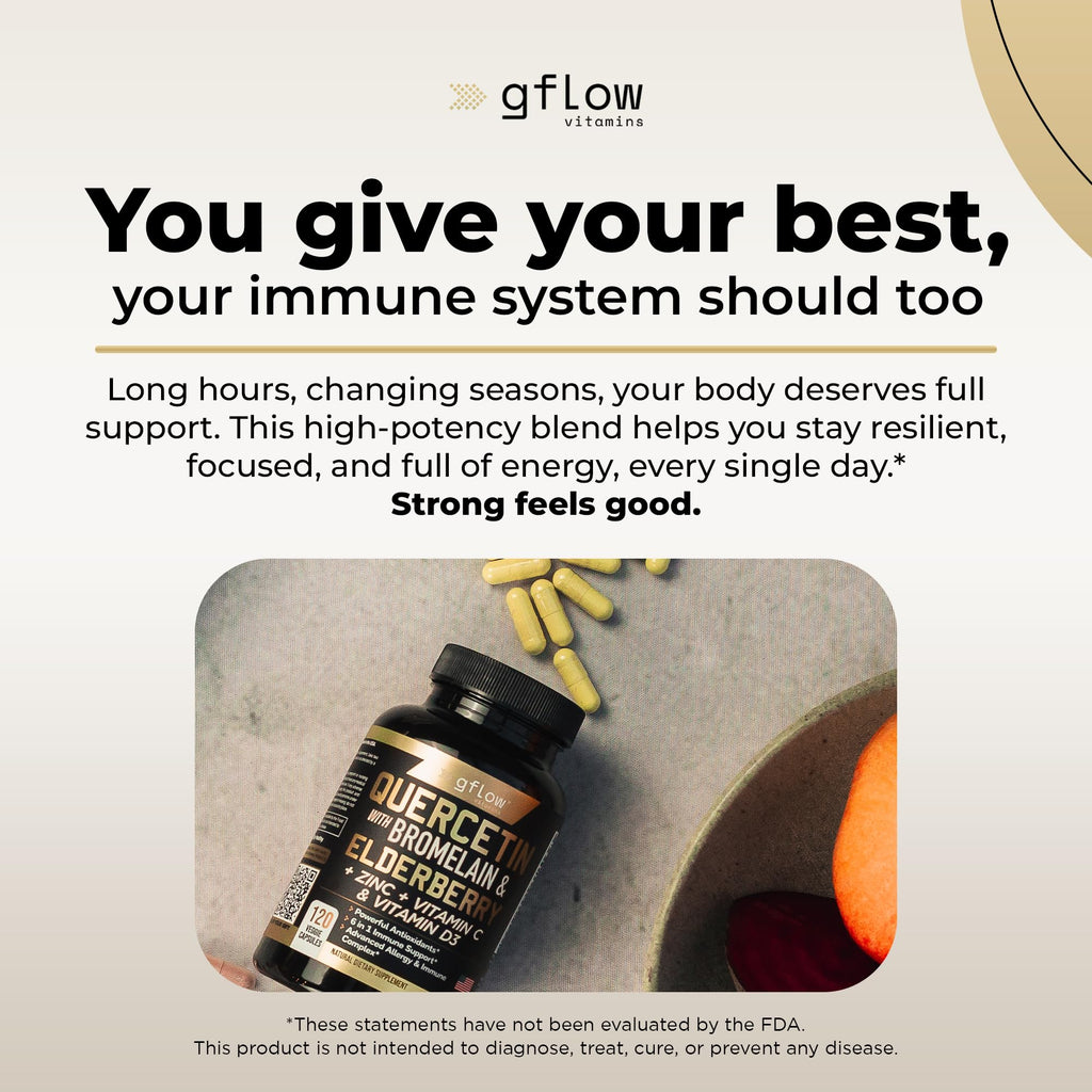 gflow vitamins Elderberry - Quercetin with Vitamin C and Zinc